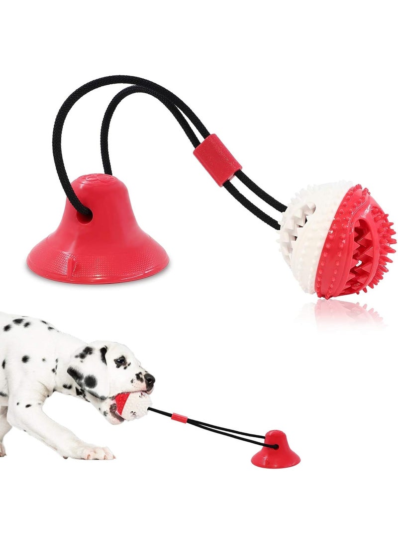 ألعاب الكلاب ، ألعاب مضغ الكلاب للمضغين العدوانيين ، تدريب الكلاب الجرو يعالج ألعاب حبل الأسنان للملل ، ألغاز الكلاب يعالج ألعاب الكرة لتوزيع الأغذية لجرو الأسنان الكلاب الصغيرة (الأحمر) - Image 1